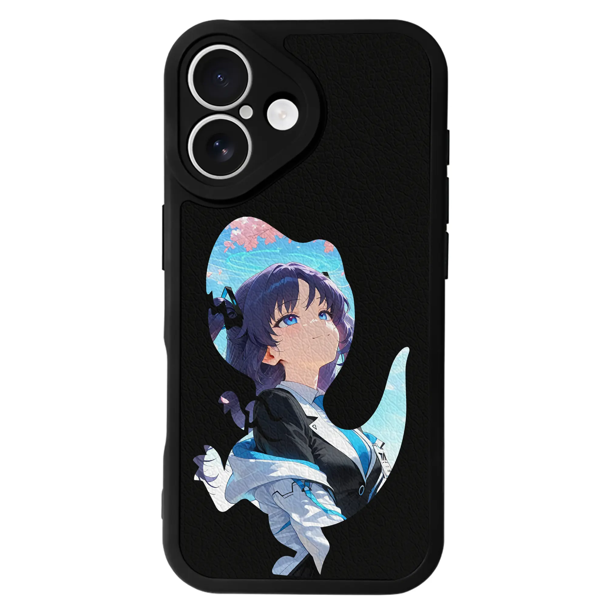 ブルーアーカイブ グッズ 早瀬 ユウカ - IPhone 16シリーズ対応 ・ シリコンスマホケース ・ レザー調 ・ 高精度フィット ・ 耐衝撃 ・ ワイヤレス充電対応 ・ 精密カット